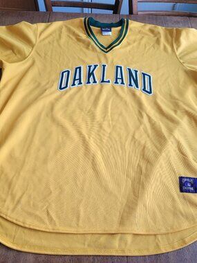 Cooperstown Collection Oakland Athletics Vintage Majestic Yellow Jersey Mens 3XL